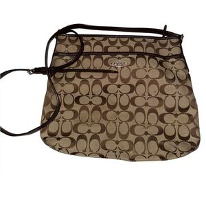 Coach Tan and Brown Crossbody Bag